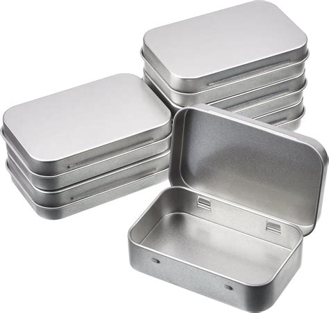 metal rectangle box with lift off lid|rectangle metal tin boxes.